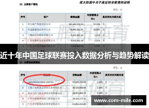 近十年中国足球联赛投入数据分析与趋势解读 近十年中国足球联赛投入数据分析与趋势解读