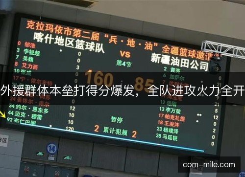 外援群体本垒打得分爆发,全队进攻火力全开 外援群体本垒打得分爆发,全队进攻火力全开